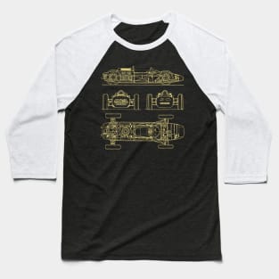 f1 car old blueprint Baseball T-Shirt